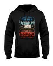 60th Birthday February 1960 Man Myth Legends Hooded Sweatshirt tile