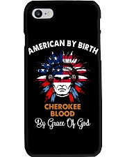 American By Birth Cherokee Blood By Grace Of God Phone Case tile