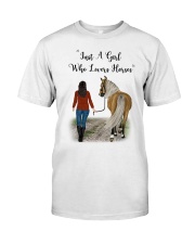 Just A Girl Who Loves Horses Premium Fit Mens Tee tile