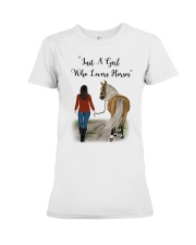 Just A Girl Who Loves Horses Premium Fit Ladies Tee tile