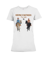 Riding Partners for Valentine's Day Premium Fit Ladies Tee tile