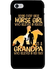 Horse Girl And Grandpa Phone Case tile