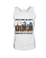 Horses Make Me Happy Humans Make My Head Hurt Unisex Tank tile