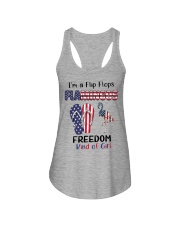 Flamingos And Flip Flops Freedom Kind Of Girl Ladies Flowy Tank tile