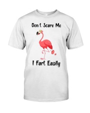 Flamingo Don't Scare Me I Fart Easily Premium Fit Mens Tee tile
