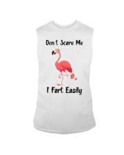 Flamingo Don't Scare Me I Fart Easily Sleeveless Tee tile