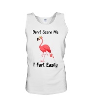 Flamingo Don't Scare Me I Fart Easily Unisex Tank tile