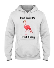 Flamingo Don't Scare Me I Fart Easily Hooded Sweatshirt tile
