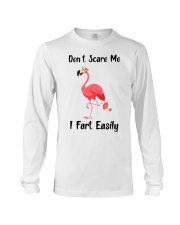Flamingo Don't Scare Me I Fart Easily Long Sleeve Tee tile