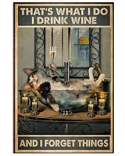 That's What I Do I Drink Wine And I Forget Cats 11x17 Poster front