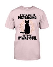 Cat I Was Social Distancing Before It Was Cold Premium Fit Mens Tee tile