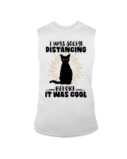 Cat I Was Social Distancing Before It Was Cold Sleeveless Tee tile