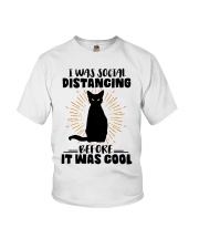 Cat I Was Social Distancing Before It Was Cold Youth T-Shirt tile
