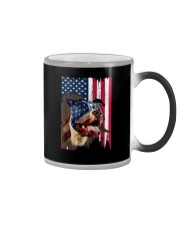 Pitbull America Flag Color Changing Mug tile
