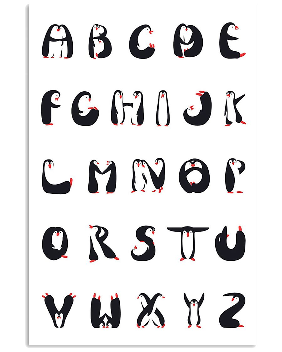 Penguins Alphabet 11x17 Poster