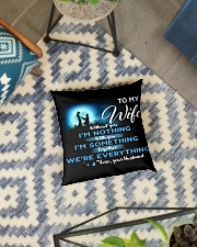 TO MY WIFE Square Pillowcase aos-pillow-square-front-lifestyle-01