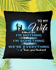 TO MY WIFE Square Pillowcase aos-pillow-square-front-lifestyle-30