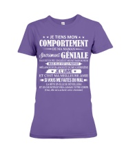 JE TIENS MON COMPORTEMENT Premium Fit Ladies Tee tile