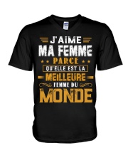 J'AIME MA FEMME V-Neck T-Shirt tile