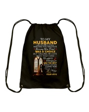 TO MY HUSBAND Drawstring Bag tile
