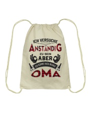 ICH VERSUCHE ANSTANDIG Drawstring Bag thumbnail