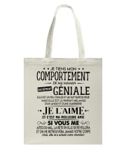 JE TIENS MON COMPORTEMENT Tote Bag tile