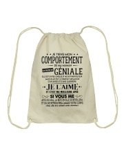 JE TIENS MON COMPORTEMENT Drawstring Bag tile