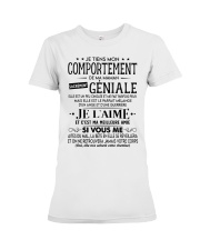 JE TIENS MON COMPORTEMENT Premium Fit Ladies Tee tile