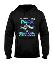 J'AI DEUX TITRES PAPA ET BEAU-PAPA Hooded Sweatshirt tile