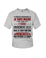 DÉSOLÉ MESDAMES JE SUIS MARIÉ Youth T-Shirt tile