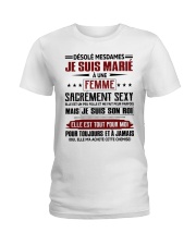 DÉSOLÉ MESDAMES JE SUIS MARIÉ Ladies T-Shirt tile