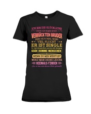 ICH BIN DIE GLUCKLICHE Premium Fit Ladies Tee front