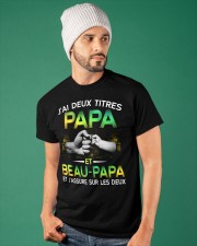 J'AI DEUX TITRES PAPA Classic T-Shirt apparel-classic-tshirt-lifestyle-front-86
