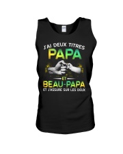 J'AI DEUX TITRES PAPA Unisex Tank tile