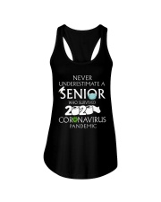 Nerver underestimate a Senior black shirt Ladies Flowy Tank thumbnail
