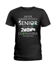 Nerver underestimate a Senior black shirt Ladies T-Shirt thumbnail