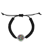 Mandala color light Cord Circle Bracelet front