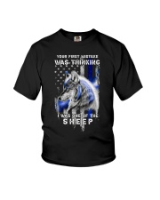 Police Your First Mistake Was Thinking Youth T-Shirt tile
