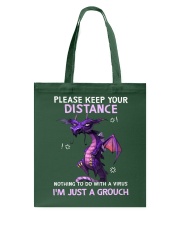 Please Keep Your Distance Nothing To Do With A Virus, I'm Just A Grouch, Gift For Dragon Lovers Tote Bag tile