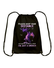 Please Keep Your Distance Nothing To Do With A Virus, I'm Just A Grouch, Gift For Dragon Lovers Drawstring Bag tile