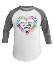 Cancer Sucks In Every Colour Baseball Tee tile