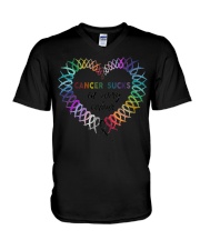 Cancer Sucks In Every Colour V-Neck T-Shirt tile