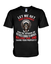 Let me get this straight you're afraid of refugee V-Neck T-Shirt thumbnail