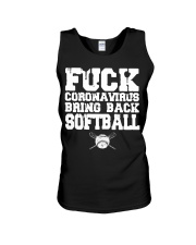 Fuck coronavirus bring back softball shirt Unisex Tank thumbnail