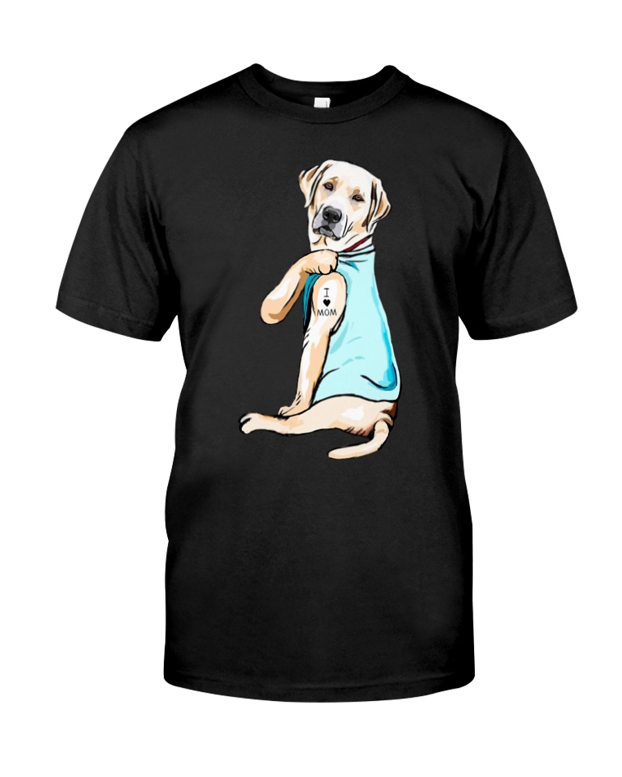Golden Retriever i love mom tattoo shirt Classic T-Shirt