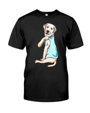 Golden Retriever i love mom tattoo shirt Premium Fit Mens Tee thumbnail