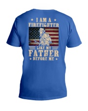 firefighter dad V-Neck T-Shirt tile