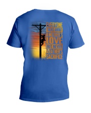 Lineman dad V-Neck T-Shirt tile