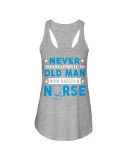 Nurse never understimate an old man Ladies Flowy Tank tile