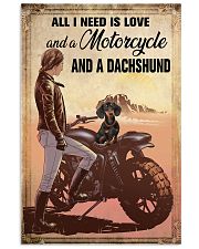 Motorcycle and Dachshund 11x17 Poster front